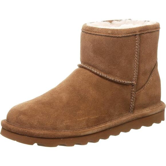 BEARPAW Women's Alyssa Ankle Boot (Size 6) Comfortable Winter Boots, Hickory NEW - Picture 1 of 6